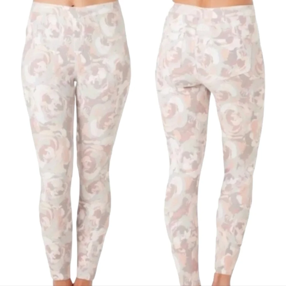 SPANX Jean-ish Blush Bloom Floral Leggings 20018R size L - Picture 9 of 11